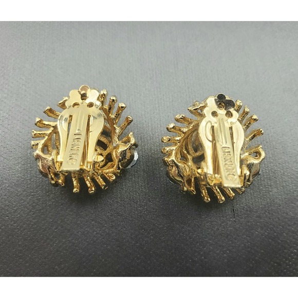 Lisner Leaf Fern Brooch and Earrings Set - Vintage Demi Parure - Signed Lisner - Picture 9 of 10